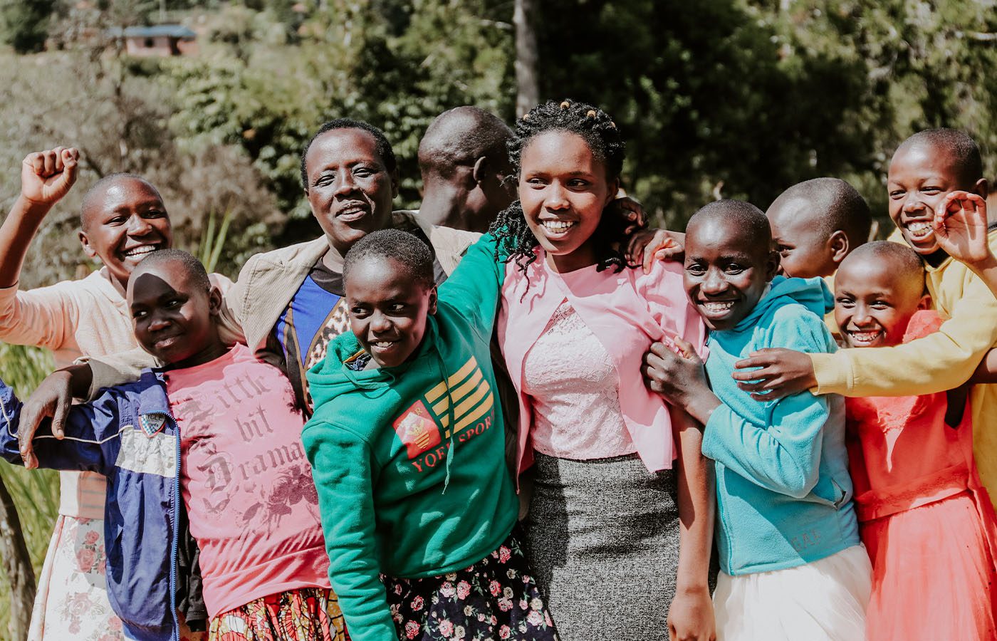 kids and social workers at chariots home in kenya